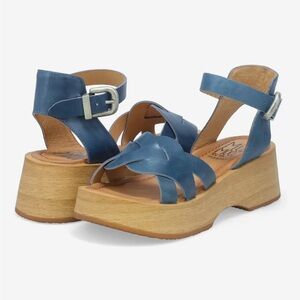 Mizz Mooz Blue Platform Sandals